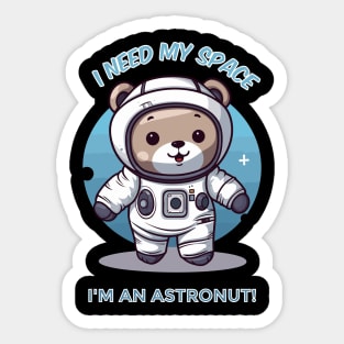 Astro Bear Sticker